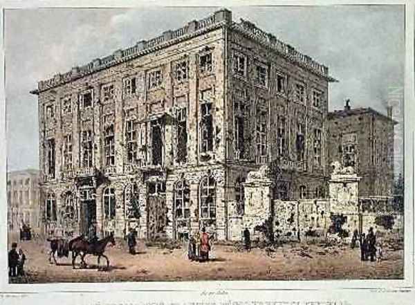 The Cafe Amitie and the Old Hotel du Prince Frederic Oil Painting by Jean-Baptiste Madou