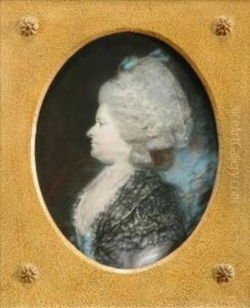 Attributed To Hugh Douglas Hamilton Portraitof Mrs Ramsay Oil Painting by Hugh Douglas Hamilton