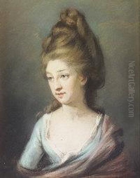 Frances, 2nd Daughter Of Rt. Hon John Ponsonby And Wife Of Cornelius 1st Lord Of Lismore Oil Painting by Hugh Douglas Hamilton