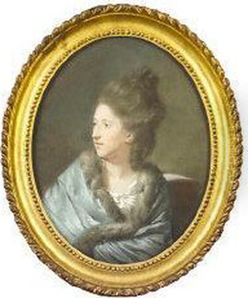 Mary Preston Oil Painting by Hugh Douglas Hamilton