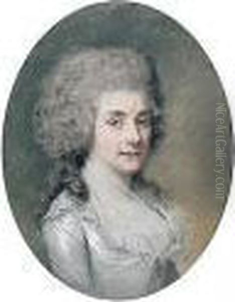 Portrait Of Rt Hon Sir John Newport, 1st Bt.; Portrait Of Lady Ellen Newport Oil Painting by Hugh Douglas Hamilton