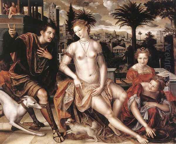 David and Bathsheba Oil Painting by Jan Massys