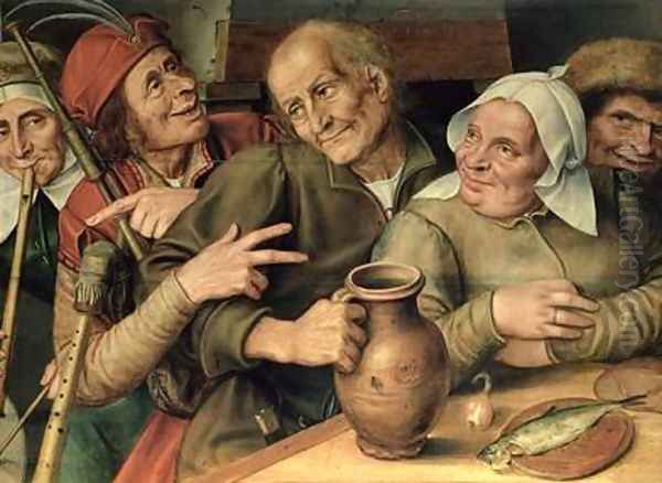 Jovial Company 1564 Oil Painting by Jan Massys