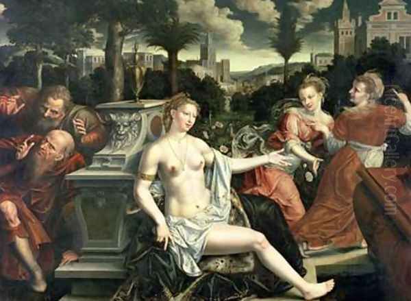 Susanna and the Elders 1567 Oil Painting by Jan Massys