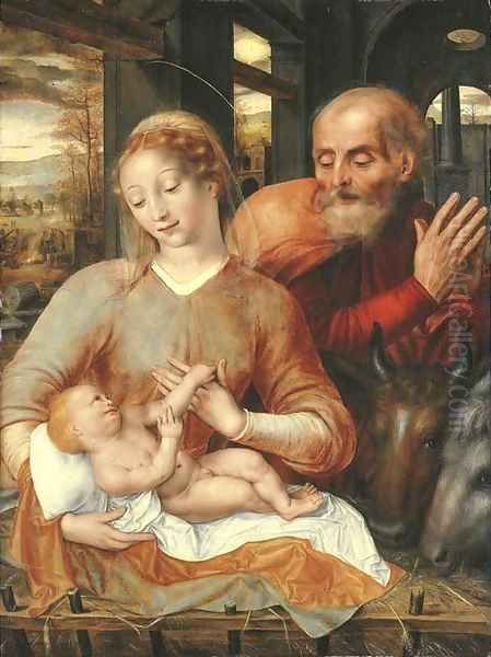 The Holy Family Oil Painting by Jan Massys