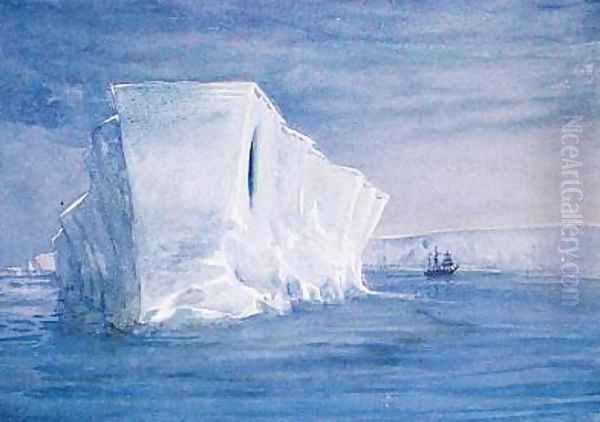 An Iceberg illustration from Nimrod in the Antarctic 1907-09 Oil Painting by George Marston