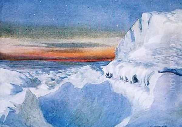 The Return of the Sun in the Antarctic Oil Painting by George Marston