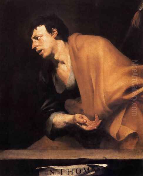 Apostle St Thomas c. 1630 Oil Painting by Jusepe Martinez