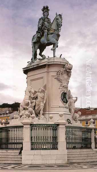 Equestrian Statue of Jose I of Portugal Oil Painting by Joachim Machado de Castro