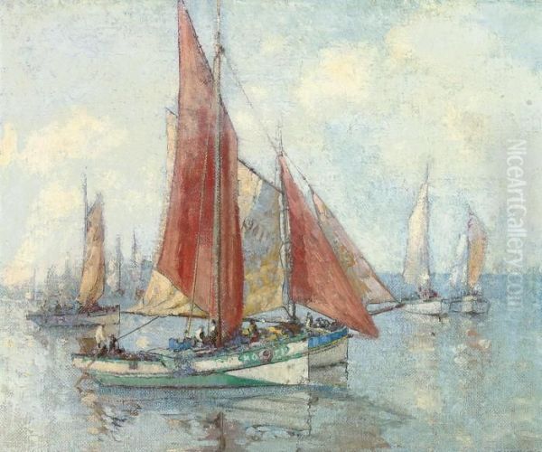 Off To The Fishing Grounds, Douarnenez, Brittany by William Lee Hankey