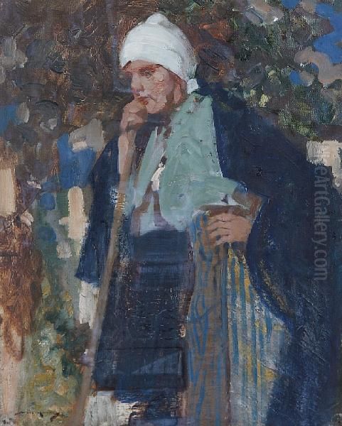 A Spanish Woman Oil Painting by William Lee Hankey