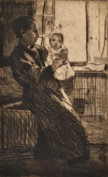 Mother And Child. by William Lee Hankey