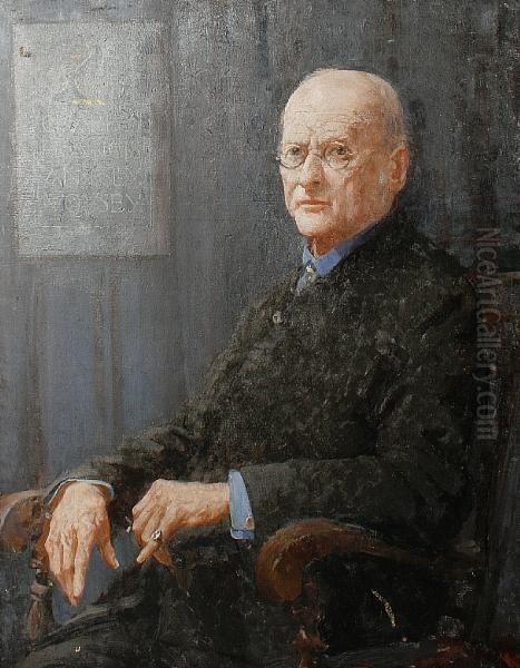 Portrait Of Charles Francis Annesley Voysey Oil Painting by William Lee Hankey