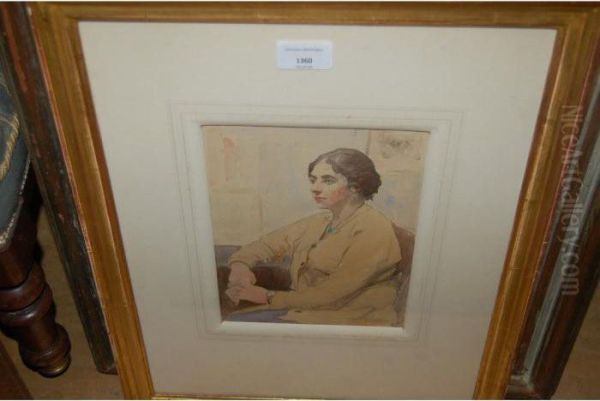 Portrait Of A Seated Lady Oil Painting by William Lee Hankey