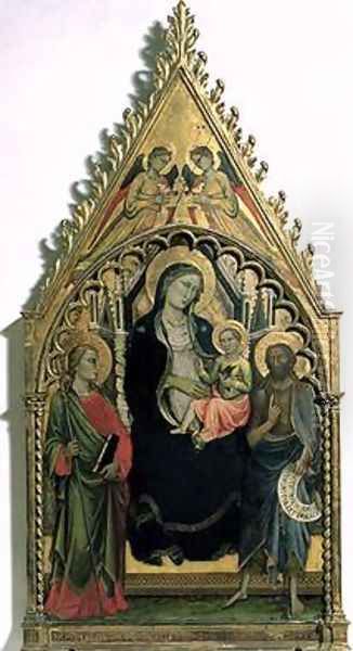 Madonna and Child with St Philip and St John the Baptist Oil Painting by di Nardo Mariotto