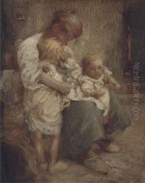 Mother With Two Children by William Lee Hankey