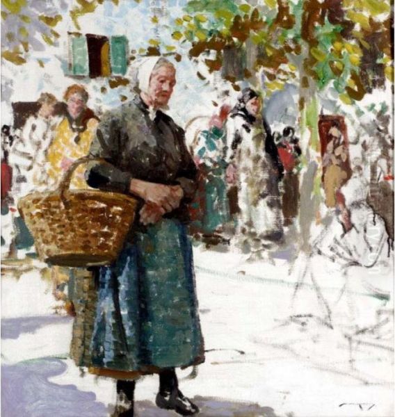 French Market Scene by William Lee Hankey