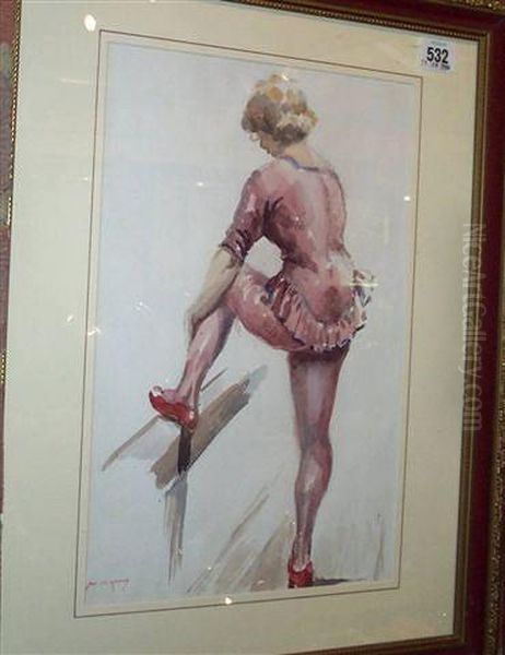 A Rear View Study Of A Ballerina by William Lee Hankey