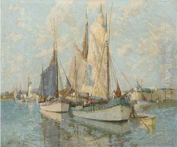 Waiting For The Tide, Concarneau by William Lee Hankey