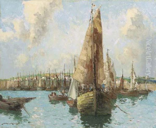 The Harbour, Etaples by William Lee Hankey