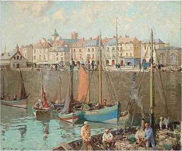 The Quai, Dieppe by William Lee Hankey