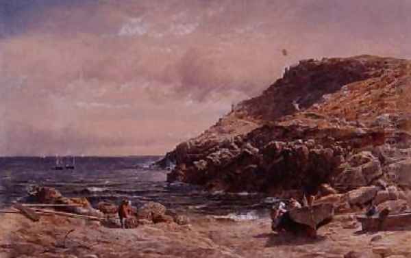 Landscape on the Cornish Coast Oil Painting by John Mogford