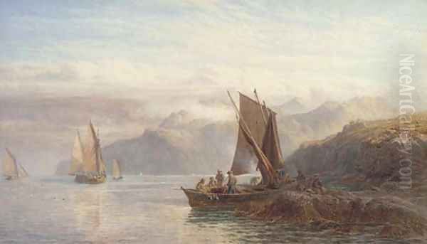 Off the Isle of Arran Oil Painting by John Mogford