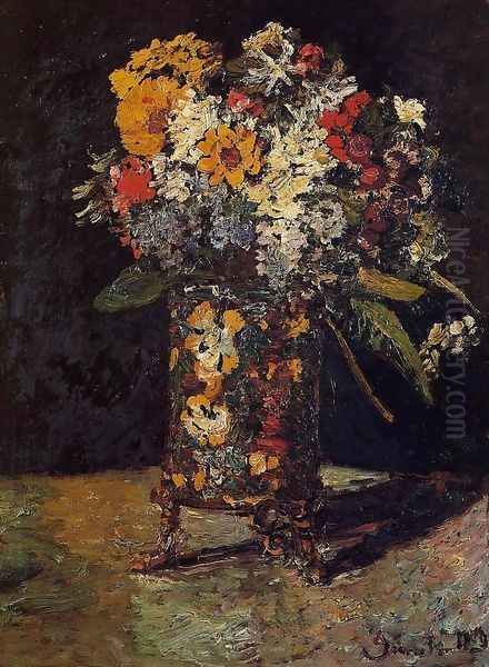 Bouquet of Flowers Oil Painting by Adolphe Joseph Thomas Monticelli