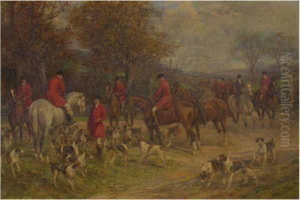 Return From The Hunt Oil Painting by Heywood Hardy