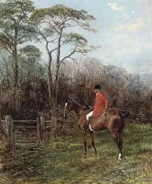 Waiting For The Hunt Oil Painting by Heywood Hardy