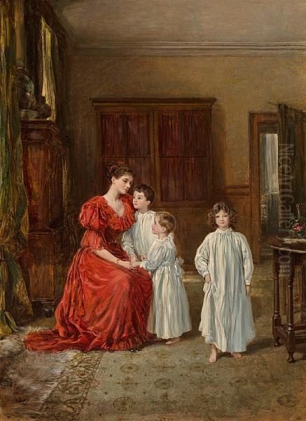 The Letherbridge Family Oil Painting by Heywood Hardy