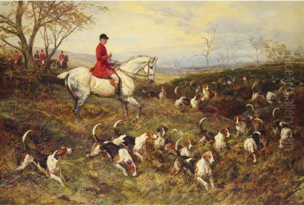 Master Of The Hounds Oil Painting by Heywood Hardy