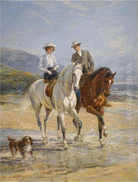 Pleasant Company Oil Painting by Heywood Hardy