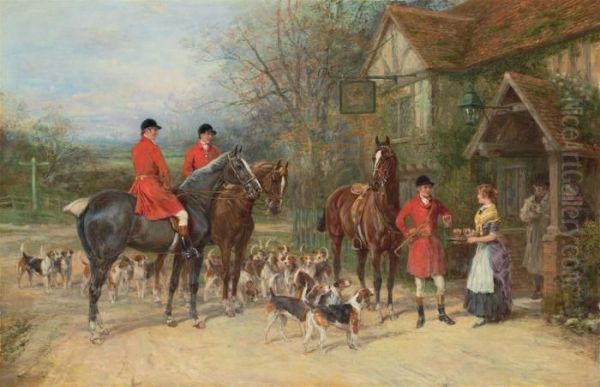 The Stirrup Cup Oil Painting by Heywood Hardy