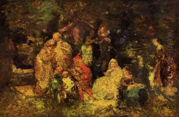 As you like it Oil Painting by Adolphe Joseph Thomas Monticelli