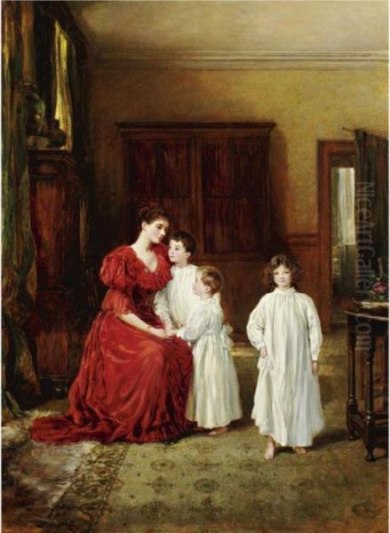 The Letherbridge Family Oil Painting by Heywood Hardy