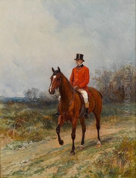 Major George Hodgson's Morning Ride Oil Painting by Heywood Hardy