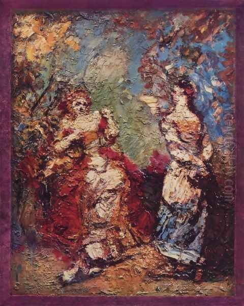 The Precious Ridicules Oil Painting by Adolphe Joseph Thomas Monticelli