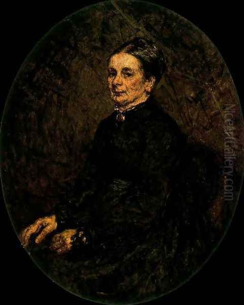 Mme. Teissier Oil Painting by Adolphe Joseph Thomas Monticelli