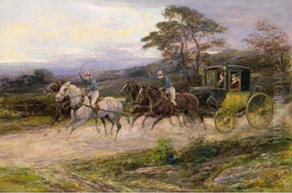 On The Road To Gretna Green Oil Painting by Heywood Hardy