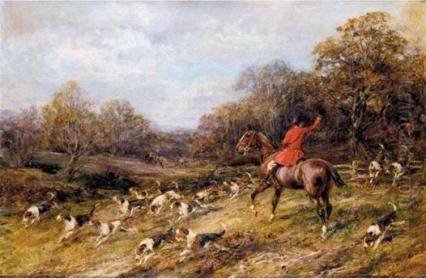 The Chase Oil Painting by Heywood Hardy