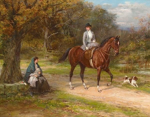 The Daily Ride Oil Painting by Heywood Hardy