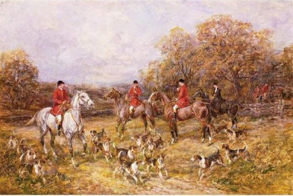 The Fox Hunt Oil Painting by Heywood Hardy