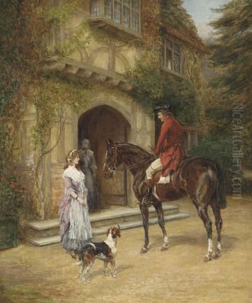 The Squire Oil Painting by Heywood Hardy