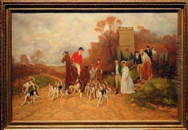 Sunday Morning Hunt Oil Painting by Heywood Hardy