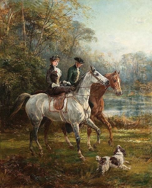 The Morning Ride Oil Painting by Heywood Hardy