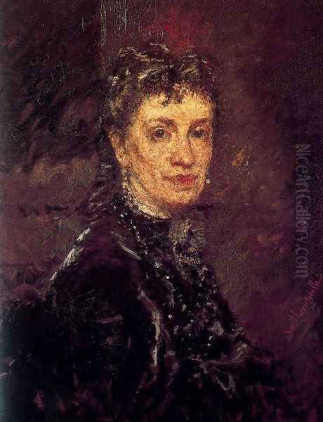 Portrait of Madame René Oil Painting by Adolphe Joseph Thomas Monticelli