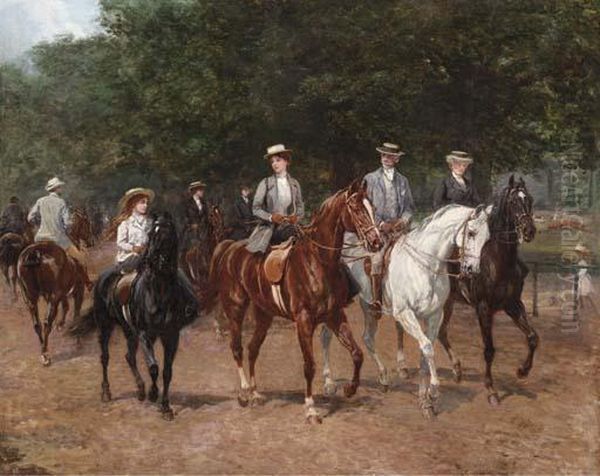 The Morning Ride Oil Painting by Heywood Hardy