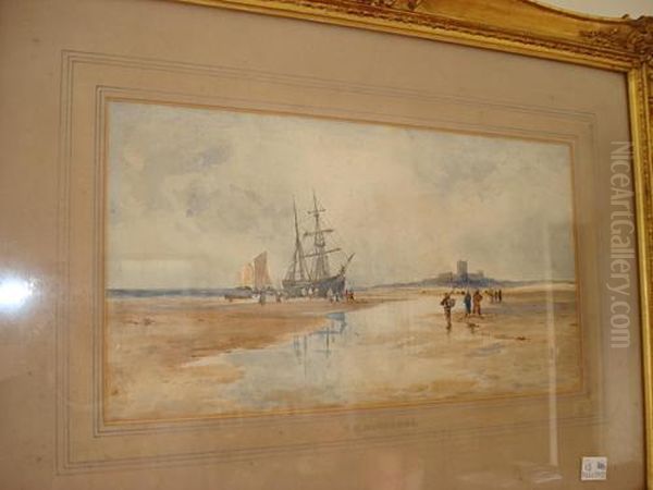 Figures On A Beach Oil Painting by Thomas Bush Hardy