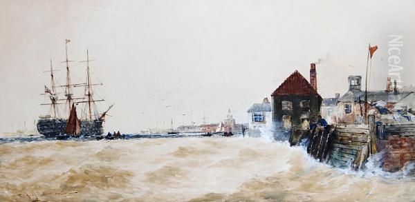 Portsmouth Harbour Oil Painting by Thomas Bush Hardy